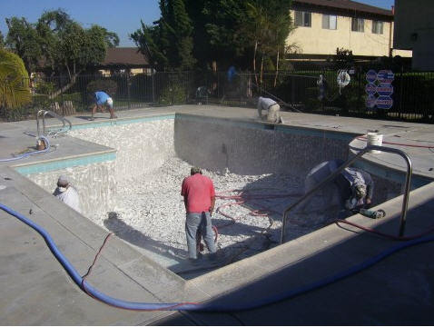amazing pools u0026amp spas inc pool and spa photo gallery pool plaster 478x360 commercial pool plaster demo Pool Plaster