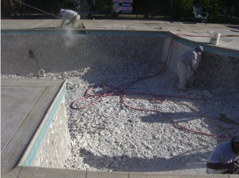 amazing pools u0026amp spas inc pool and spa photo gallery pool plaster 481x359 commercial pool plaster demo 2 Pool Plaster